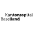 Schwarzes Logo mit dem in Umrissen gesetzten Text Kantonsspital Baselland.