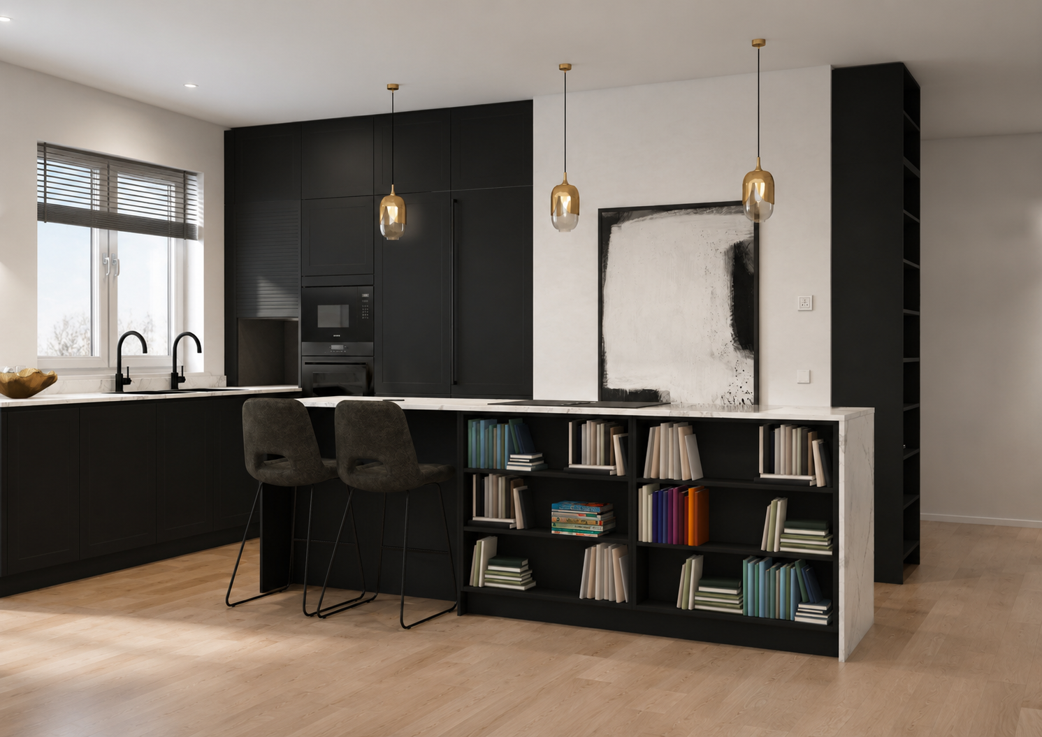 Design-Einbauküche Einfamilienvilla
