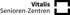 Logo mit "Vitalis Senioren-Zentren" in Schwarz auf grünem Hintergrund.
