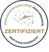 Siegel: zertifiziert für Verkaufspsychologie Performance, helle Fassung