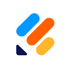 Jotform Logo als stylisiertes Stiftsymbol aus blauen, orangefarbenen und gelben Formen.