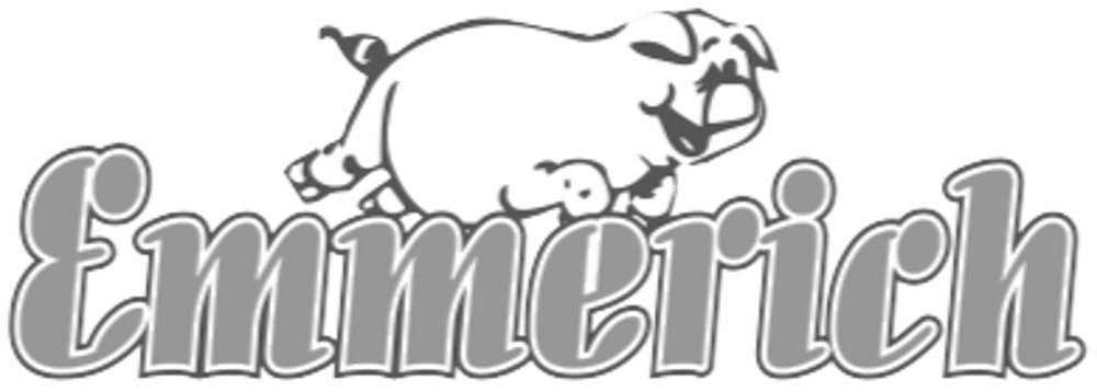 Logo mit gekreuzten Messern und dem Schriftzug "SCHMID METZGEREI" auf grünem Hintergrund.