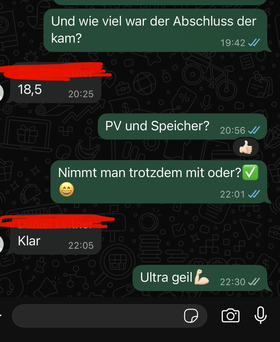 Kundenergebnis Screenshot