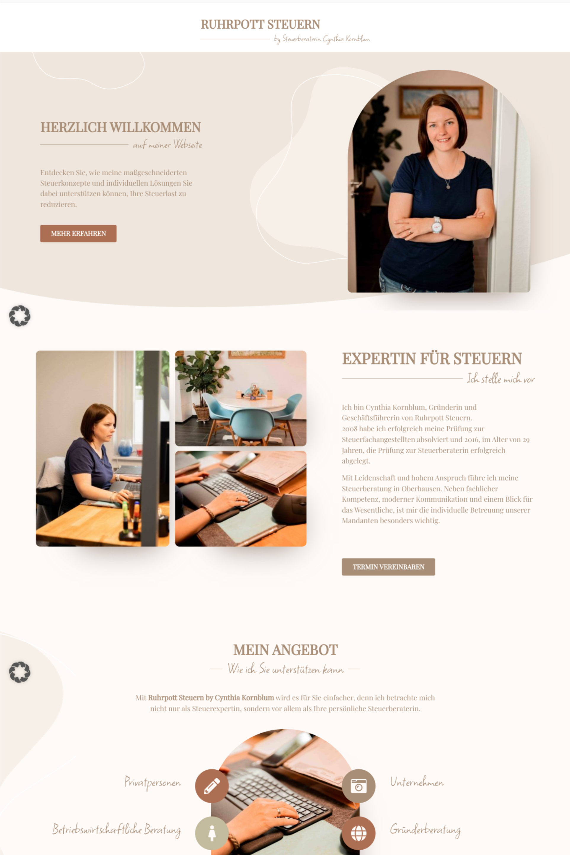 Website-Gestaltung für eine Steuerberatung