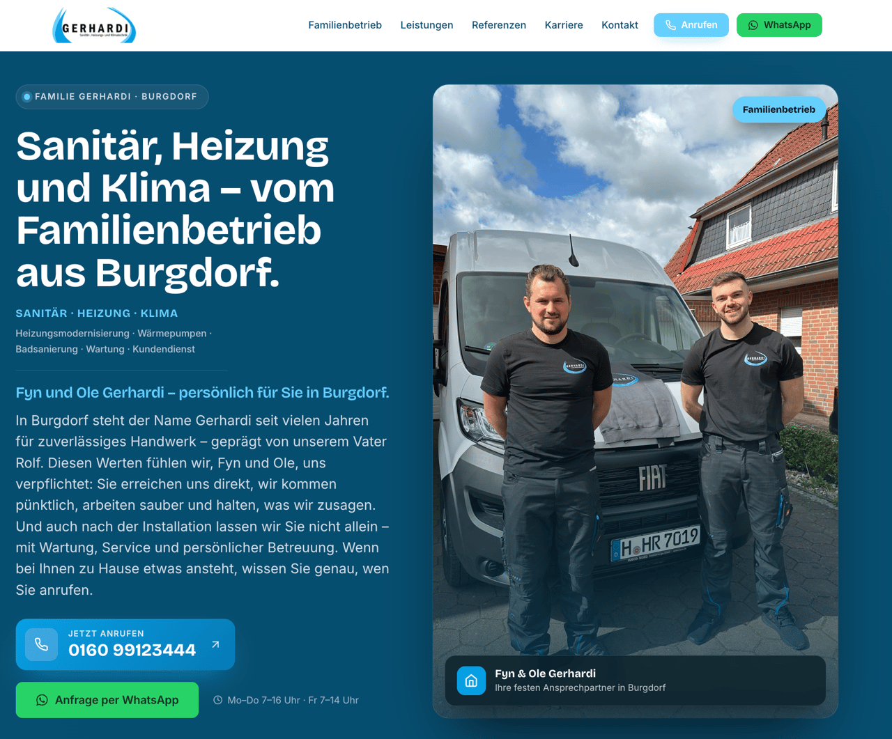 Gerhardi SHK Webseite