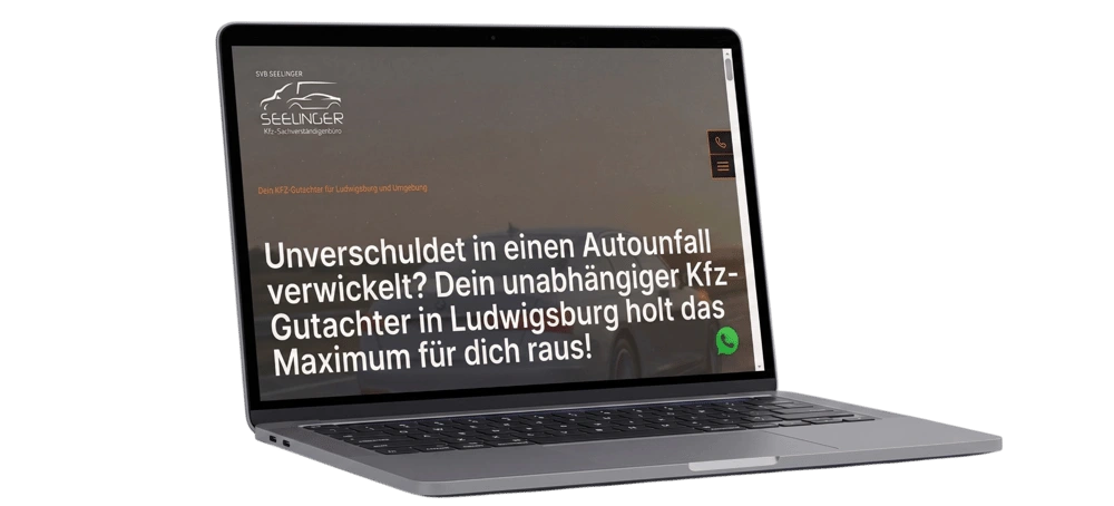 Laptop mit Projekt SVB Seelinger