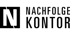 Logo mit schwarzem Quadrat und großem "N" links, daneben die schwarzen Wörter "NACHFOLGE" und "KONTOR" vertikal.