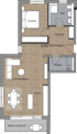 Grundriss Wohnung 1, Am Parktor Schramberg