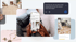Person hält Smartphone mit geöffnetem Online-Shop für Kleider, sichtbare Auswahl an weißen Sommerkleidern; im Hintergrund Meta-Logo auf Monitor und Schlafzimmer-Inset mit Fünf-Sterne-Bewertung – visuelle Darstellung von personalisiertem Shopping und digitaler Nutzerinteraktion.