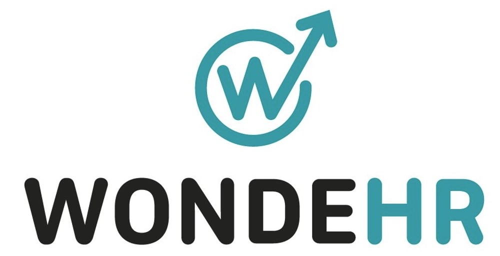 Wondehr Logo: W in Kreis mit aufsteigendem Pfeil, darunter "Wondehr Individuelle HR-Lösungen".
