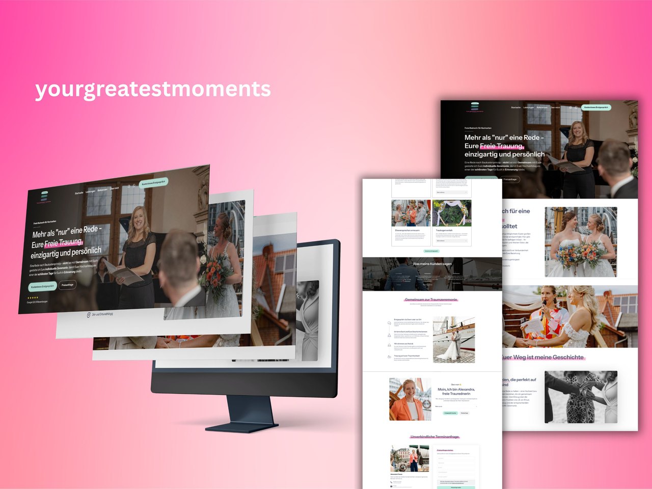 Alexandra Preuss – Hochzeitsdienstleister – Webdesign Referenz