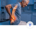 Elderly man experiencing pain because of a herniated disc in his lower back