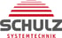 Schulz Systemtechnik Logo mit roten Streifen und grauer Schrift.