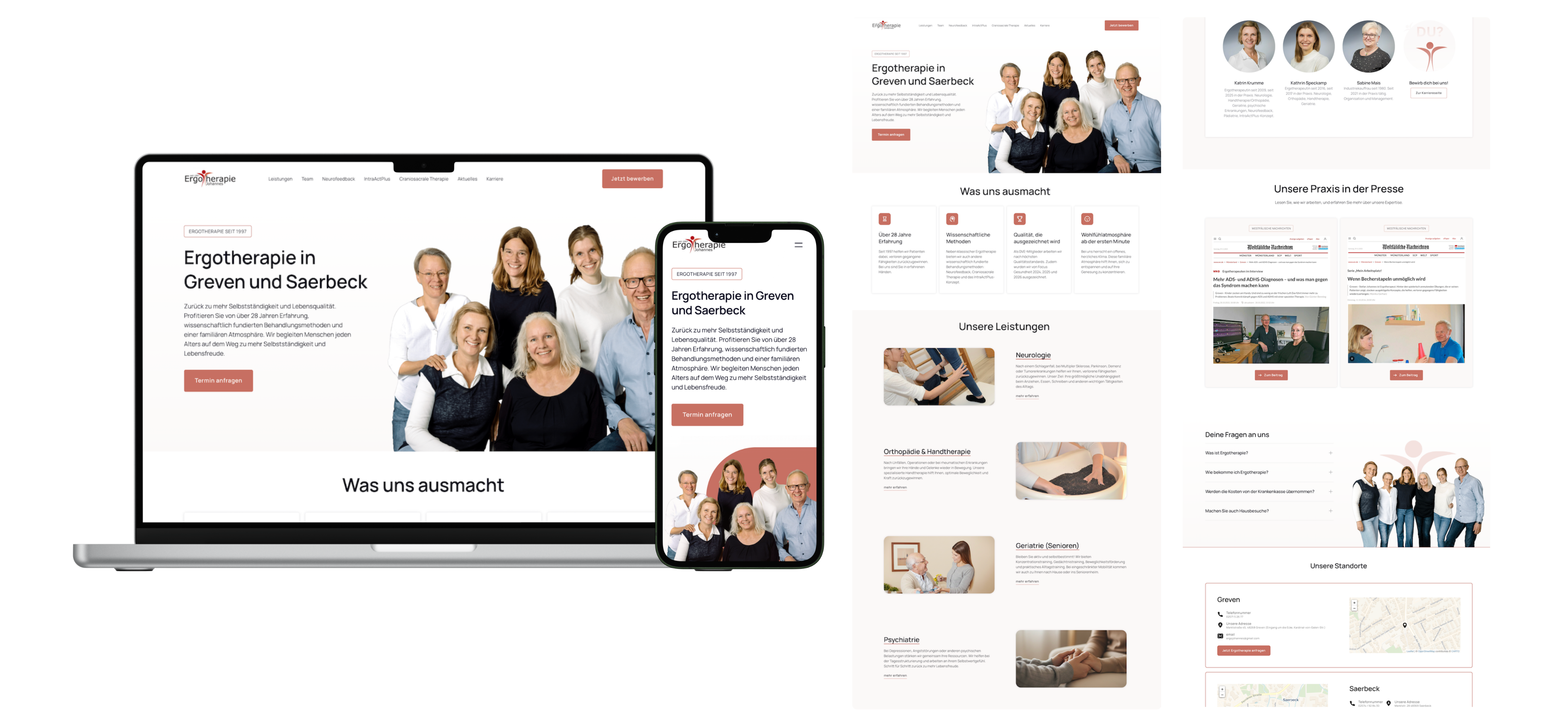 Website Mockup des Projekts