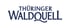 THÜRINGER WALDQUELL Logo in dunkelblauer Schrift auf weißem Hintergrund.
