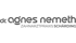 Logo der Dr. Agnes Nemeth Zahnarztpraxis Schärding in grauer Schrift auf schwarzem Hintergrund.