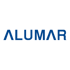 Blauer "ALUMAR" Schriftzug auf dunkelgrünem Hintergrund.