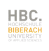 Logo der Hochschule Biberach mit Text "HBC. Hochschule Biberach University of Applied Sciences".