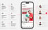 Smartphone mit Instagram-Recruiting-Anzeige zwischen Infografiken zu Social Recruiting, Bewerberprozess und Kandidaten.
