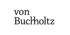 Text "von Buchholtz" in Schwarz mit roten Unterstreichungen auf dunkelgrünem Hintergrund.