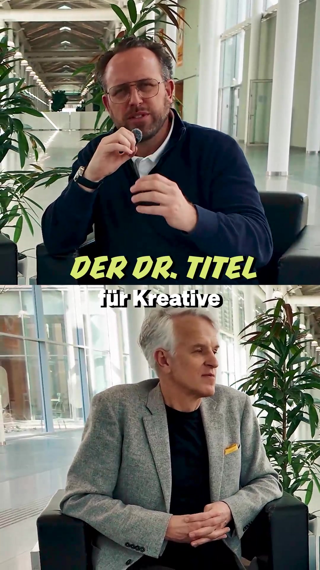 Mr. Karriere im inszenierten Gespräch über das Doktoratsprogramm Value through Design.