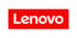 Das Lenovo-Logo mit weißem Text auf rotem Hintergrund.
