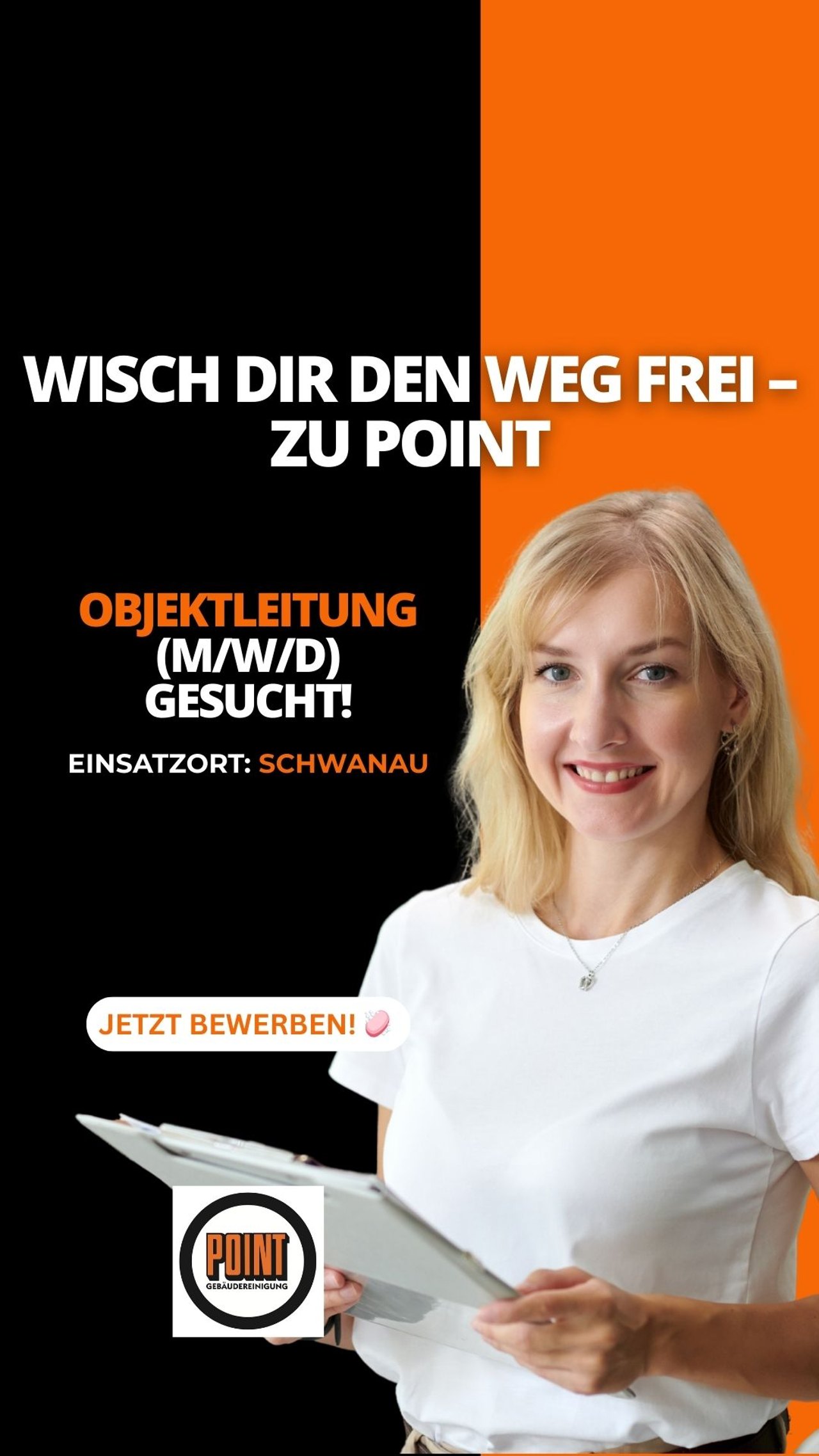 Recruiting-Anzeige POINT Gebäudereinigung: Objektleitung gesucht, Einsatzort Schwanau