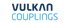 Schriftzug "VULKAN COUPLINGS" in Blau und Türkis.