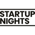 Startup Nights Logo mit schwarzem Text auf dunkelgrünem Hintergrund.