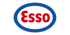 Rotes Esso-Logo in einem weißen Oval mit blauem Rand.