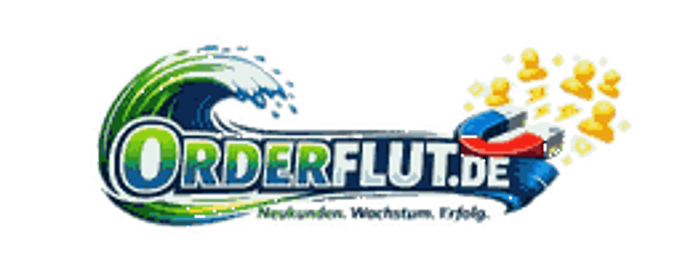 Logo von ORDERFLUT.de mit einer Welle, einem Magneten und gelben Personen-Icons.