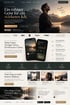 Zenora Website mit Meditations-App auf Smartphones, einem meditierenden Mann vor Bergen und Text zu Achtsamkeit und Fokus.
