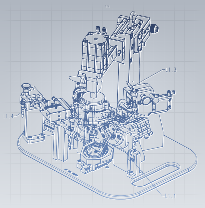 CAD-Isometrie der Vorrichtung