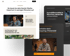 Dunkler Bildschirm mit den Optionen "Aktionen", "Meine Prompts" und "Einstellungen" unter der Überschrift "Beschreibe, was die KI schreiben soll".