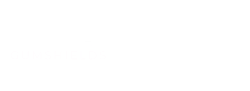 Logos: "IMPACT GUMSHIELDS" und "SNOWDEN texmark" mit Bergsymbol, verbunden durch ein X.