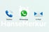 Kontaktmöglichkeiten: Telefon, WhatsApp und E-Mail Symbole auf grün-weißem Hintergrund.
