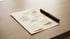 Organigramm mit "VISION", "TEAM A", "TEAM B", "TEAM C", "TEAM D", "FOCUS" und Notizen auf hellem Papier mit Stift.