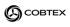 Schwarzes Cobtex-Logo mit einem spiralförmigen Symbol links und dem Text "COBTEX" rechts.