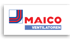 Das Maico Logo mit rotem Schriftzug "MAICO" und blauem Kasten darunter mit "VENTILATOREN".
