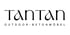 Schwarzes Logo mit "TanTan" in Großbuchstaben und "OUTDOOR-BETONMÖBEL" darunter.