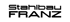 Schwarzer Text "Stahlbau FRANZ" auf dunkelgrünem Hintergrund.