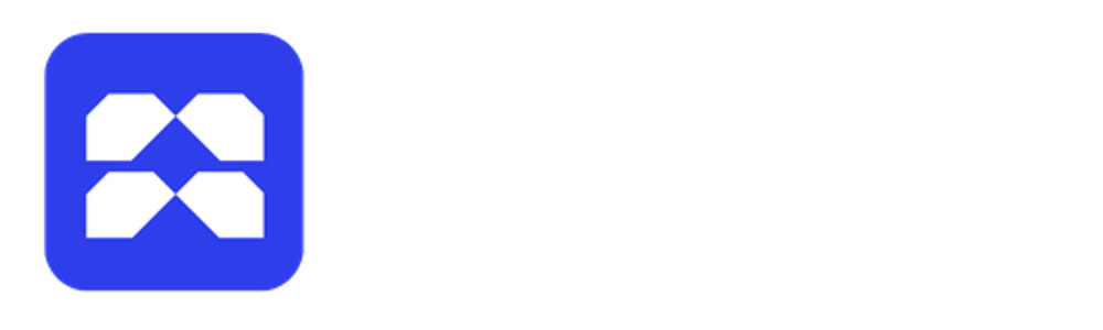 Fyndo Logo mit blauer Raute und der Schriftzug "Fyndo by Marketing Partners".