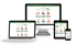Eine Webseite mit Pflege-Inhalten wird auf einem Desktop-PC, Laptop, Tablet und Smartphone angezeigt.