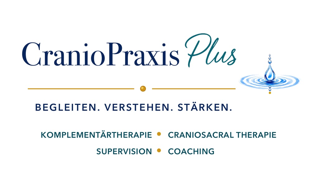 Logo der CranioPraxis Plus mit Wassertropfen