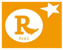 Oranges Logo mit weißem Kreis, großem "R", kleinem "RENZ" und einem weißen Stern in der oberen rechten Ecke.
