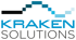 Logo für Kraken Solutions: stilisierte blaue Welle aus Quadraten über dem Text "KRAKEN SOLUTIONS".