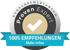 Proven Expert Logo mit Haken und den Texten "Kundenbewertungen", "Proven Expert", "100% Empfehlungen", "Mehr Infos".