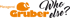 Metzgerei Gruber Logo mit stilisiertem Schwein und dem Text „Who else?“
