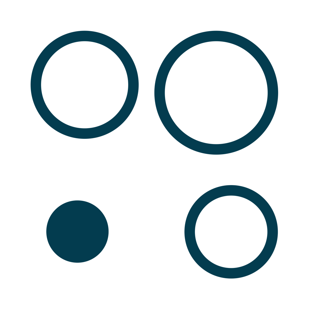 Stilisierte Umrisszeichnung eines Katzenkopfes mit einem Ball auf dunkelgrünem Hintergrund.