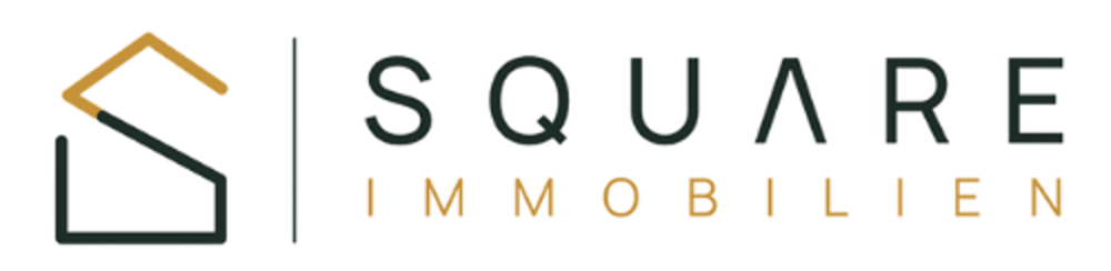 Logo von Square Immobilien mit einem stilisierten Haus-Symbol und dem Slogan "EINFACH WOHLFÜHLEN".